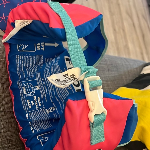Speedo Child Flotation Device 30-50 lbs. Octopus Life Jacket Pink US Coast Guard - Picture 7 of 7